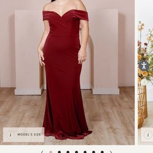 Brand new Revelry Bardot Velvet bridesmaid dress
